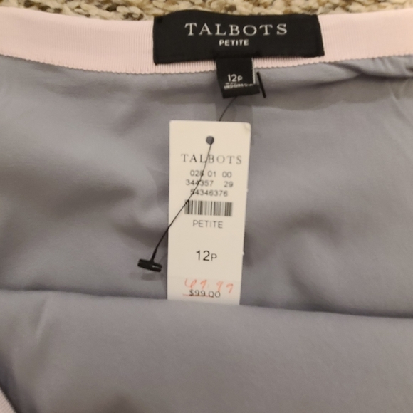 Talbots Buffalo Plaid Wool Blend Skirt Pink And Gray Size 12P Petite NWT - Picture 10 of 11